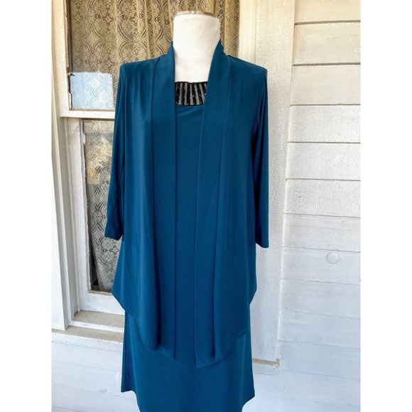 Tiana B. Dresses & Skirts - Vintage Tiana B Blue Beaded Dress Size 6 NWT